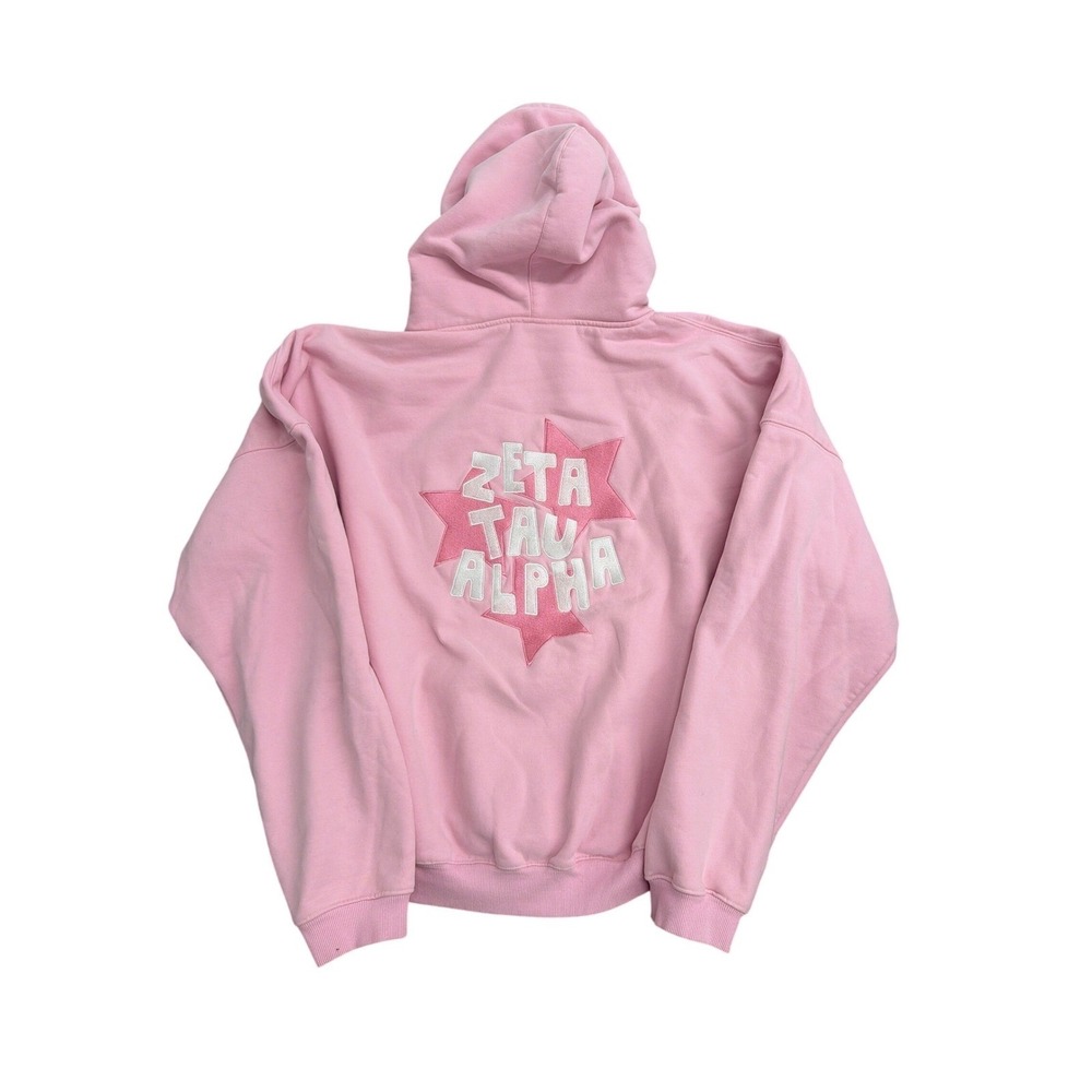 Mitch Flippo MFG Zetaโ Tau Alpha Sorority Hoodie Pink Star Oversized XXL